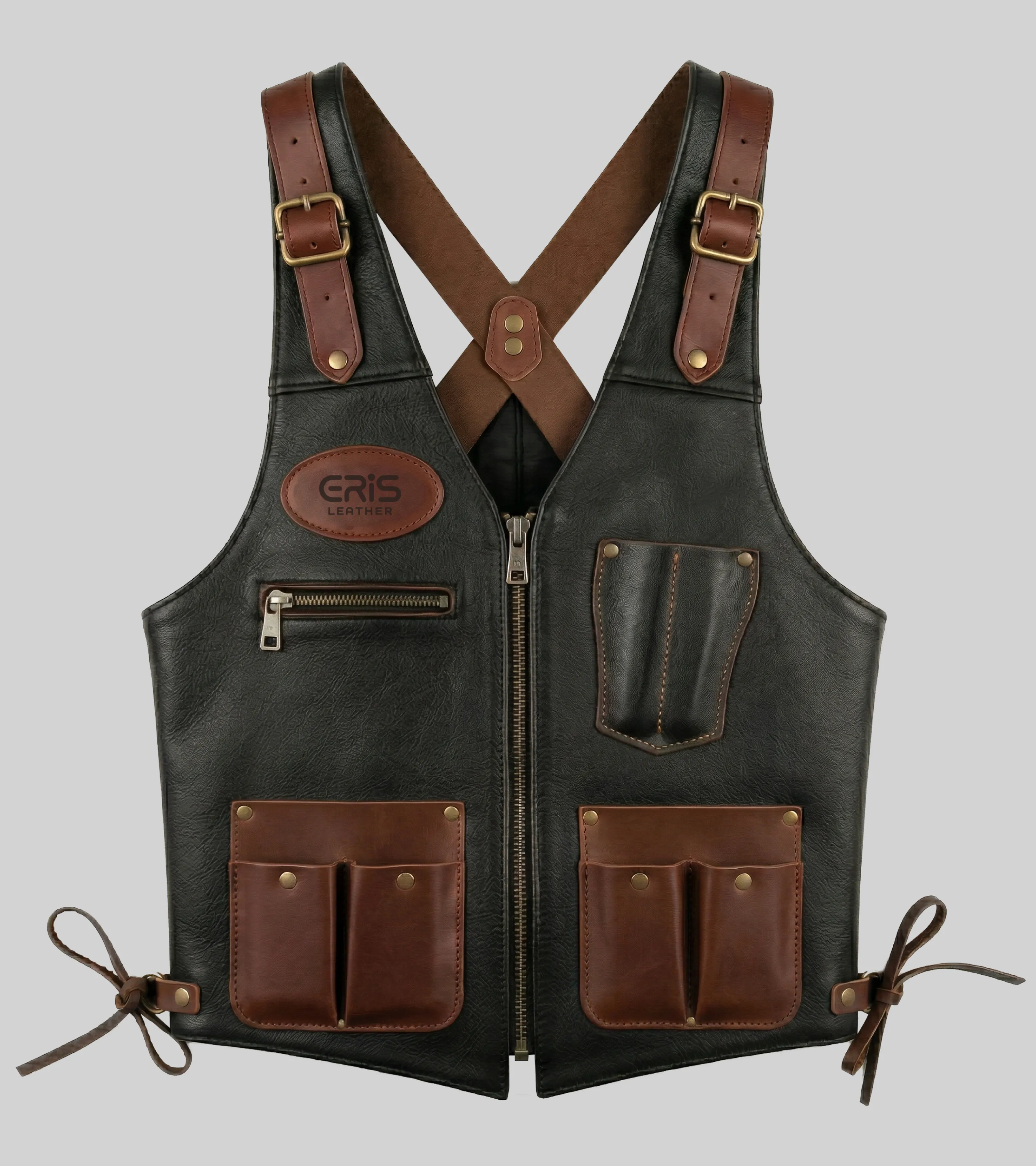 Leather Barber Vest
